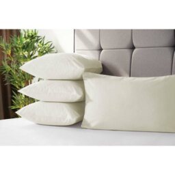 Belledorm Percale Housewife Pillowcase (Pack Of 4) Ivory (51Cm X 76Cm) - thumbnail 2