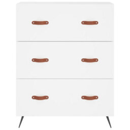 Berkfield Chest Of Drawers White 69.5X34X90 Cm Engineered Wood - thumbnail 5
