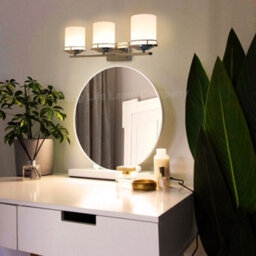 Long Life Lamps Company Modern Indoor 3 Frosted Glass Sconce Chrome Ip44 Wall Light H3093 With Led G9 Warm White - thumbnail 8