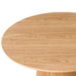 Wyld And Coco Nordicnest Coffee Table, Round Ash Veneer Top 60X51 Cm, Light Brown Mdf Base - thumbnail 4