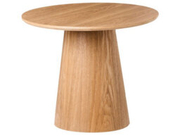 Wyld And Coco Nordicnest Coffee Table, Round Ash Veneer Top 60X51 Cm, Light Brown Mdf Base - thumbnail 2