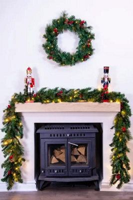 Christmas Tree World The Pre-Lit Connectable 270Cm Majestic Dew Pine Garland - image 1