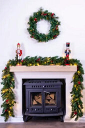 Christmas Tree World The Pre-Lit Connectable 270Cm Majestic Dew Pine Garland - thumbnail 1