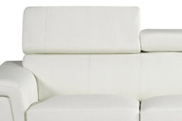 Genuine Leather White 3 Seater Sofa - thumbnail 5