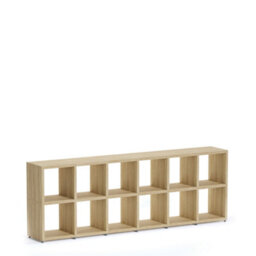 RB UK Boon 12 Cube Shelving Unit Eco-Friendly Bookcase Freestanding Heavy Duty Oak, Made In Austria (H)760mm (W)2160mm (D)330mm
