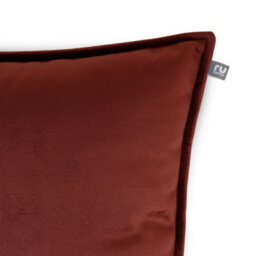 rucomfy Beanbags Rucomfy Velvet 45X45Cm Cushion - Oxblood Soft Decorative Throw Pillow - thumbnail 2