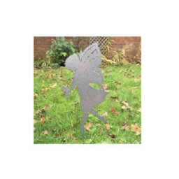 Poppy Forge Large Fairy Silver - Hand Made By Traditional Forge, Steel Garden Ornament - Steel - L28 X W28 X H28 Cm - Silver