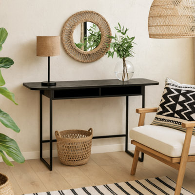 Wyld Haus Cape Town 2-Shelf Black Oak Console Table 1400 X 400 X 770 mm - image 1