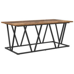 Berkfield Coffee Table Old Wood 100X50X40 Cm Engineered Wood And Metal - thumbnail 6