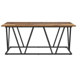 Berkfield Coffee Table Old Wood 100X50X40 Cm Engineered Wood And Metal - thumbnail 4