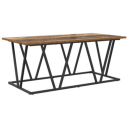 Berkfield Coffee Table Old Wood 100X50X40 Cm Engineered Wood And Metal - thumbnail 2
