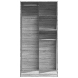 Berkfield Wardrobe Grey Sonoma 100X50X200 Cm Engineered Wood - thumbnail 4