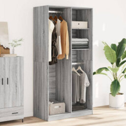 Berkfield Wardrobe Grey Sonoma 100X50X200 Cm Engineered Wood - thumbnail 3