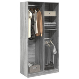 Berkfield Wardrobe Grey Sonoma 100X50X200 Cm Engineered Wood - thumbnail 1