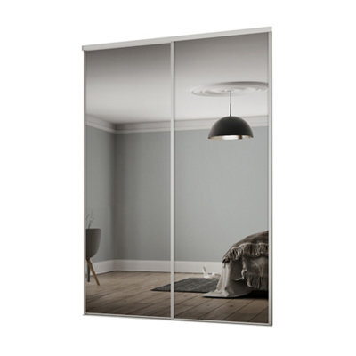 Spacepro Classic Mirrored 2 Door Sliding Wardrobe Door Kit (H)2220mm (W)1793mm - image 1