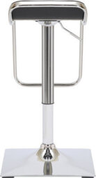 Lamboro Milano Breakfast Bar Stool, Chrome Footrest, Height Adjustable Swivel Gas Lift, Home Bar & Kitchen Faux-Leather Barstool, Black - thumbnail 5