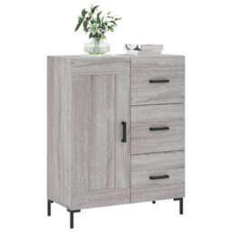 Berkfield Classic Sideboard Grey Sonoma 69.5X34X90 Cm Engineered Wood - thumbnail 3