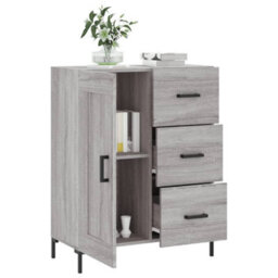 Berkfield Classic Sideboard Grey Sonoma 69.5X34X90 Cm Engineered Wood - thumbnail 4