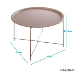 Nöa & Nani Noa & Nani Coffee Table Metal Side Table In Blush Pink Bjarni - thumbnail 5