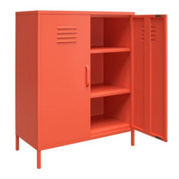 Novogratz Dorel Home Cache Metal Locker With 2 Doors Vertical In Orange - thumbnail 9