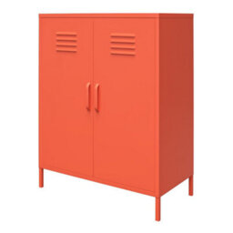 Novogratz Dorel Home Cache Metal Locker With 2 Doors Vertical In Orange - thumbnail 4
