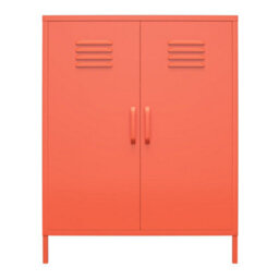 Novogratz Dorel Home Cache Metal Locker With 2 Doors Vertical In Orange - thumbnail 3