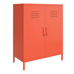 Novogratz Dorel Home Cache Metal Locker With 2 Doors Vertical In Orange - thumbnail 2