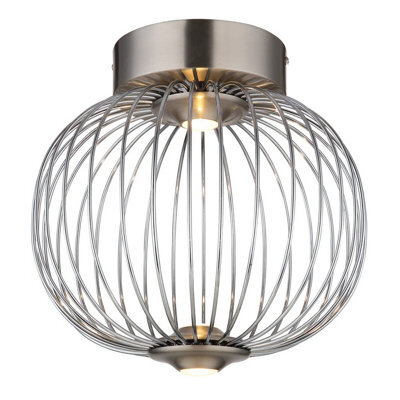 Luminosa Lighting Luminosa Galway 30Cm Globe Ceiling Light Nickel Matt Led 3000K - image 1