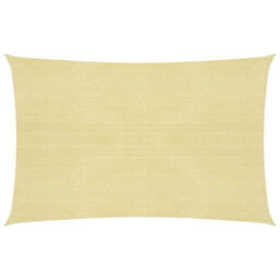 Berkfield Sunshade Sail 160 G/m2 Beige 3X4 M Hdpe - thumbnail 1