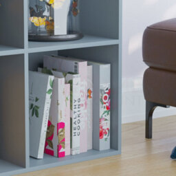 Lassic Vida Designs Durham Grey 3X3 Cube Storage Unit Bookcase Organiser - thumbnail 5