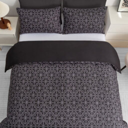 Lazzaro 100% Premium Brushed Microfiber Double Duvet Cover Reversible Hotel Quality Bedding Set - thumbnail 4