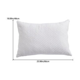 Living And Home Supportive Easy Sleep Medium Bamboo Fiber Memory Foam Adjustable Bed Pillow 66 X 48 Cm Without Cover - thumbnail 7
