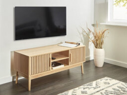 Beliani Mediterranean Tv Stand Lynwood Light Brown - thumbnail 2