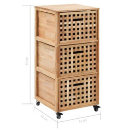 Berkfield Bathroom Cabinet 41X41X91 Cm Solid Walnut Wood - thumbnail 8