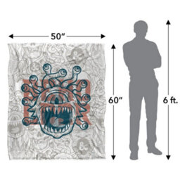 Dungeons & Dragons Retro Beholder Blanket White (One Size) - thumbnail 5
