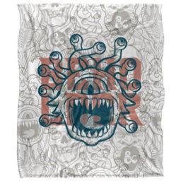 Dungeons & Dragons Retro Beholder Blanket White (One Size) - thumbnail 2