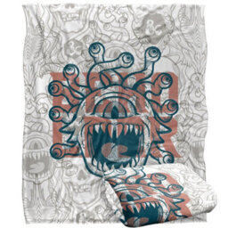 Dungeons & Dragons Retro Beholder Blanket White (One Size) - thumbnail 1