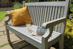 Winawood Sandwick 3 Seater Wood Effect Bench - Stone Grey - thumbnail 3