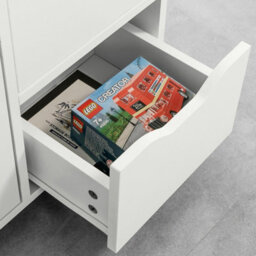 Sobuy Fbt105-W, Printer Cabinet With 2 Drawers And 1 Door Under Desk Storage On Wheels Mobile Filing Cabinet, White - thumbnail 5