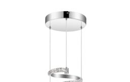 GoodHome Darien Geometric Chrome Effect Led Pendant Ceiling Light, (Dia)380mm - thumbnail 5