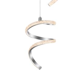 GoodHome Darien Geometric Chrome Effect Led Pendant Ceiling Light, (Dia)380mm - thumbnail 6