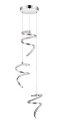 GoodHome Darien Geometric Chrome Effect Led Pendant Ceiling Light, (Dia)380mm - thumbnail 3