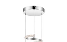 GoodHome Darien Geometric Chrome Effect Led Pendant Ceiling Light, (Dia)380mm - thumbnail 7