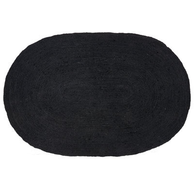 Beliani Rug Demirci Black 160 X 230 Cm Jute - image 1