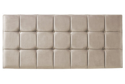 "Adore Designs 21 Cube Plush Velvet 6Ft Super King 24"" Headboard -  Coffee"