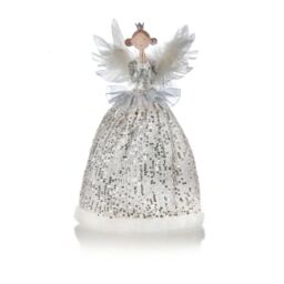 Premier Decorations Limited Silver Angel With Crown Christmas Tree Topper - thumbnail 2