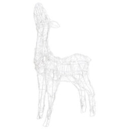 Berkfield Acrylic Reindeer Family Christmas Decoration 300 Led Warm White - thumbnail 8