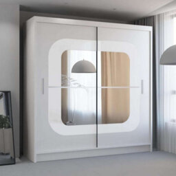 Sliding Wardrobes 4 u LTD Sliding Wardrobes 4U Leagues Freestanding Double Sliding Door Wardrobe - White/white (H)217Cm, (W)150Cm - thumbnail 1