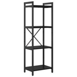 Berkfield Bookcase Black Oak 40 X 30 X 118 Cm Engineered Wood - thumbnail 2
