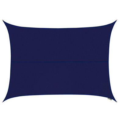 Kookaburra 3M X 2M Rectangle Waterproof Blue Garden Patio Sun Shade Sail Canopy 98% Uv Block With Free Rope - image 1